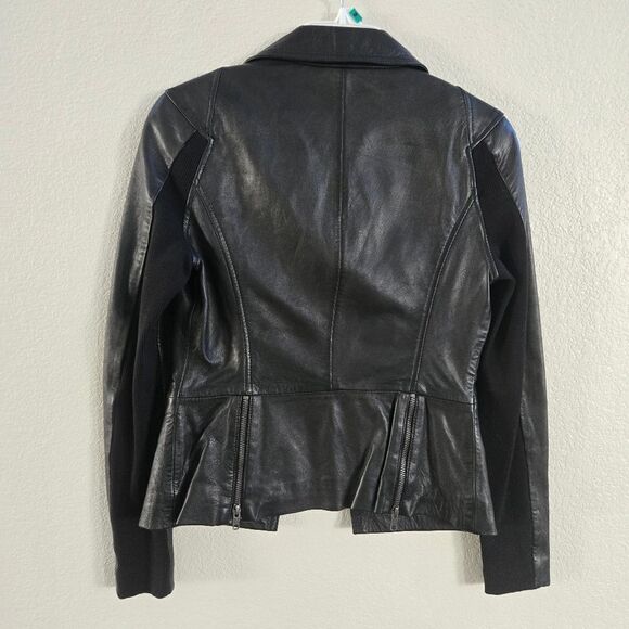 Muubaa Kajana Black Leather Biker Jacket size 4 US 8 UK - Picture 11 of 11